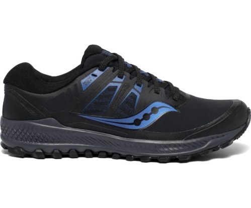 Tenis Saucony Peregrine ICE+ Hombre Zapatillas Trail Running Negras / Azules México MX-640-CL